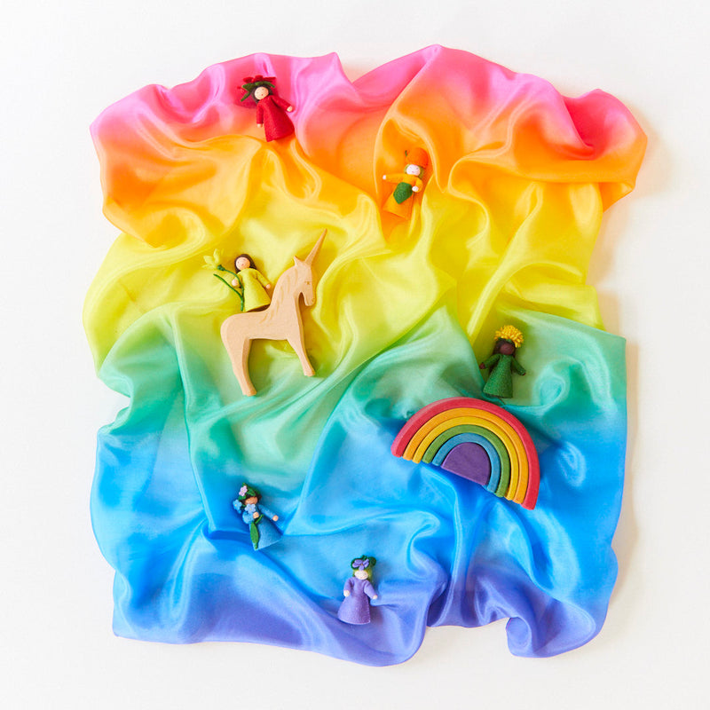Sarah’s Silks Rainbow Enchanted Playsilks 100% Silk Natural Waldorf Toys 3yrs+ Best Seller