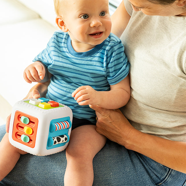 PlayTab Cube by Fat Brain Toys Sensory Cognitive Developmental Toys for Toddlers Baby Toys 12m+