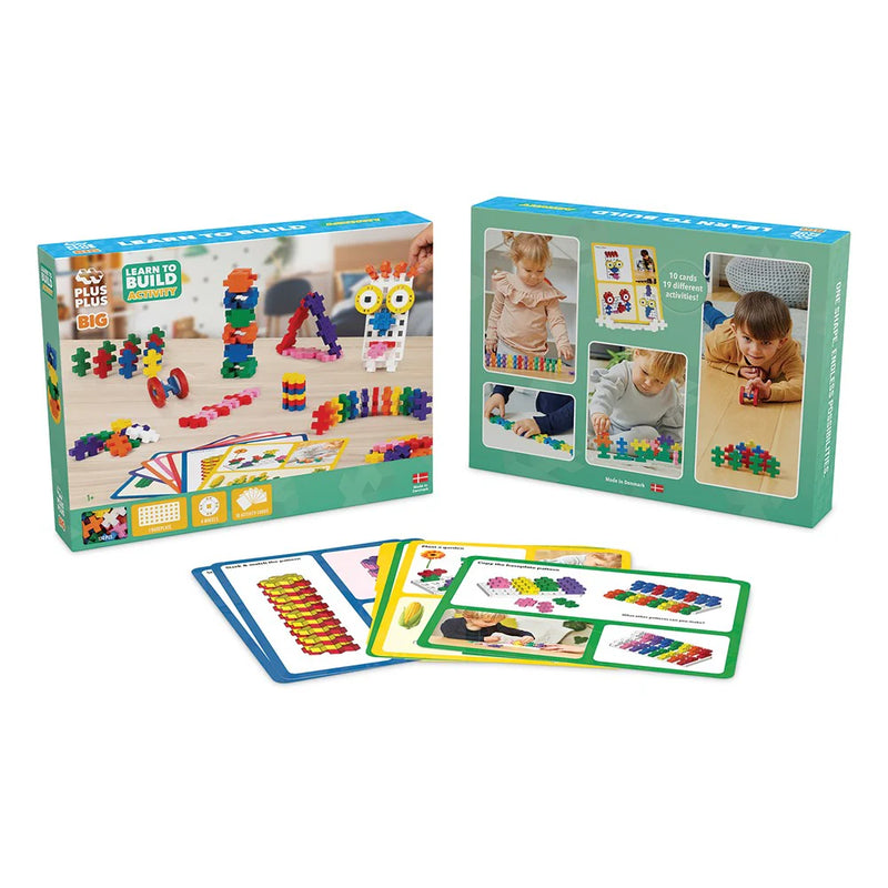 Plus Plus Big Learn to Build Activity Set 130pcs Building Blocks Gifting Creativity Toy Idea for 2yrs+