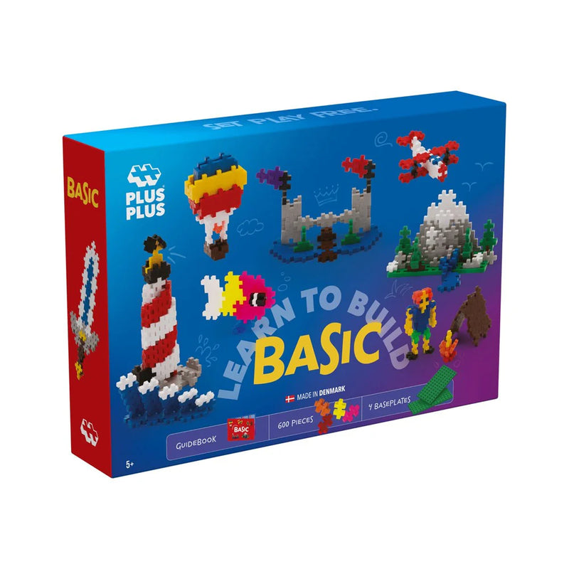 Plus Plus Learn to Build Basic Set 600pcs Building Blocks Educational Creativity Toy for 5yrs+