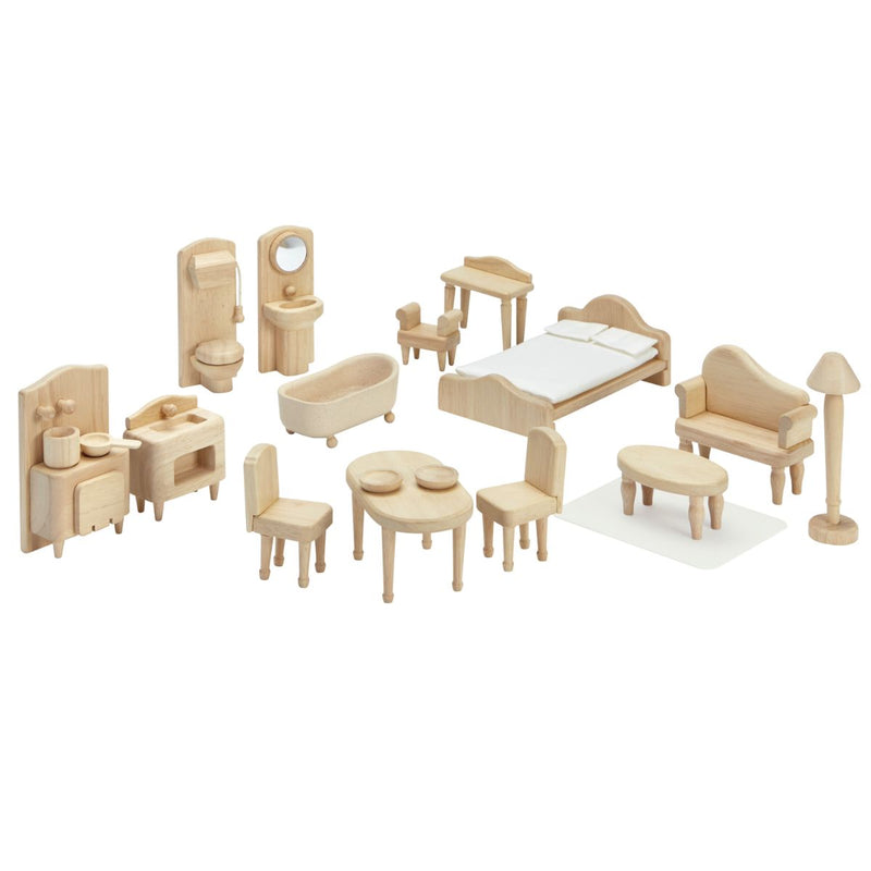 PlanToys Victorian Furniture Set Rubberwood Doll House Furniture Best Seller 3yrs+