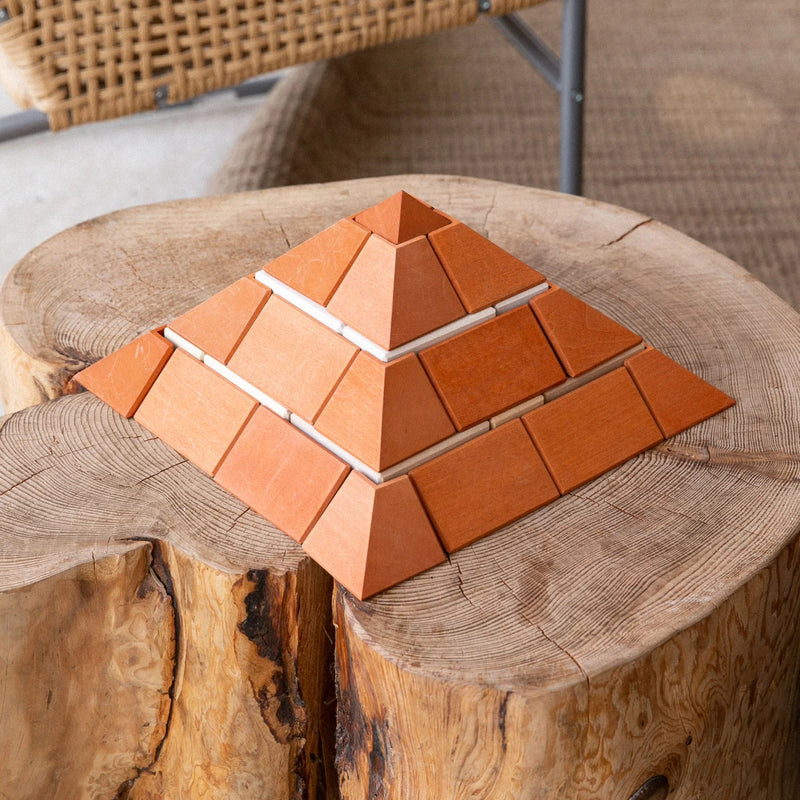 Wooden Pyramid Building Block Set 40pcs by Avdar Toys Wooden Toys Building Blocks STEM Toys Gifting Idea for 3yrs+