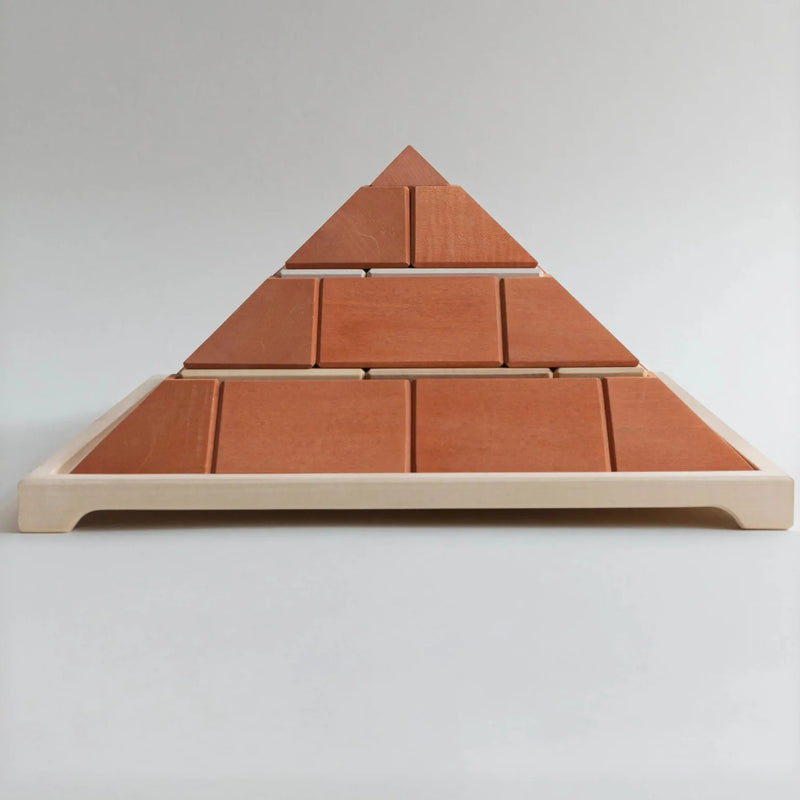 Wooden Pyramid Building Block Set 40pcs by Avdar Toys Wooden Toys Building Blocks STEM Toys Gifting Idea for 3yrs+