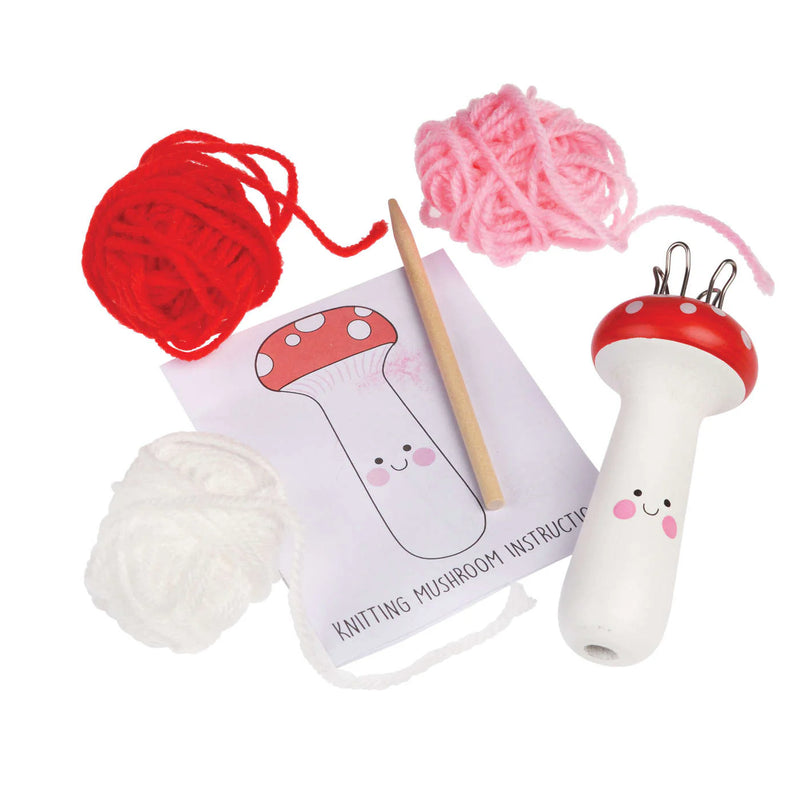 Rex London Knitting Mushroom Kit Art and Craft for Kids 3yrs+