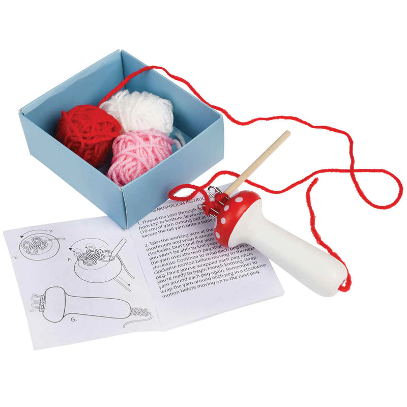 Rex London Knitting Mushroom Kit Art and Craft for Kids 3yrs+