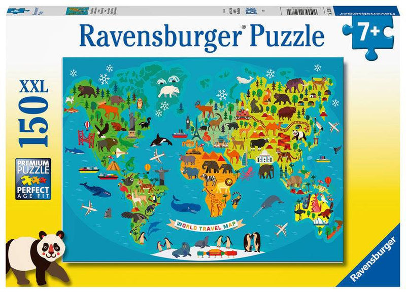 Ravensburger Animal World Map Jigsaw Puzzle 150 Pieces for 7yrs+