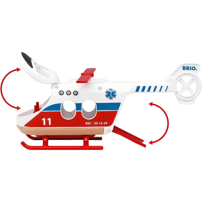 BRIO Rescue Helicopter 4pcs Toddler Toy Plane 3yrs+