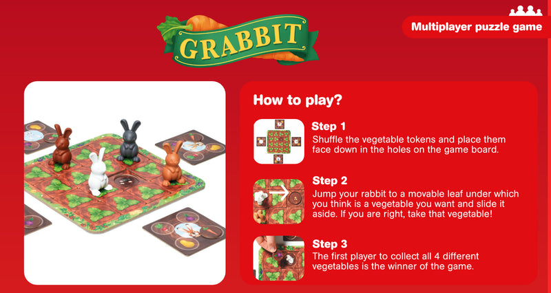 Smart Games Grabbit Memory Game Gifting Idea for 4yrs+