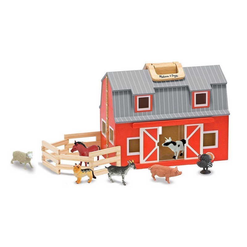 Fold And Go Barn Play Set by Melissa & Doug Farm Animal Toys Best Seller 3yrs+