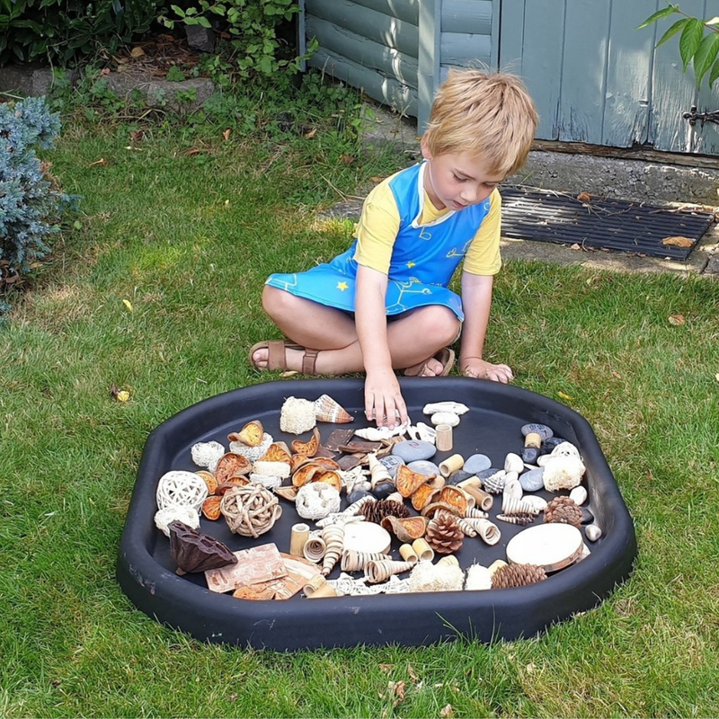 Tuff Tray 70x70cm the Original Sand Outdoor Activity Tray with Stand in Black Sensory Toys Best Seller (Outdoor Play Equipment)