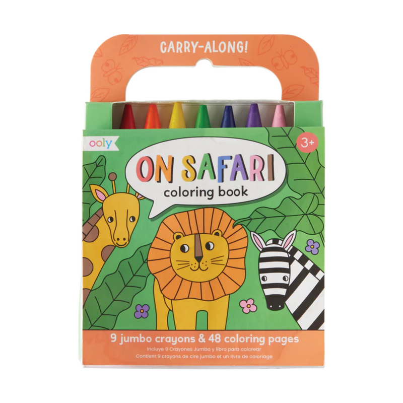 Ooly Carry Along Safari Colouring Book Travel Toys Stationary Art and craft for kids Activity Interactive Book 3yrs+
