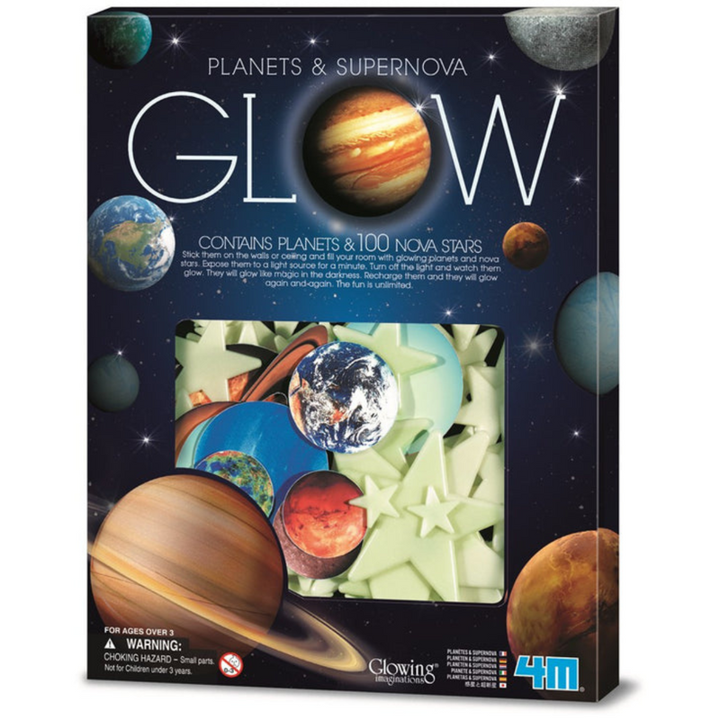 Glow In The Dark Planets and Supernova 100p By 4M Room Decor Best Seller 3yrs+