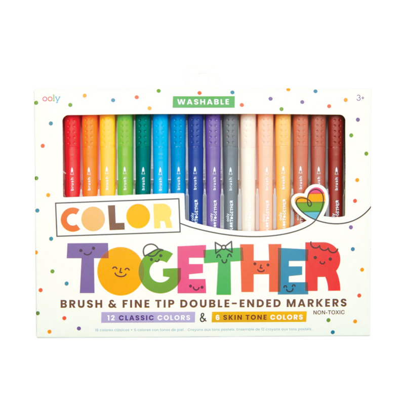Ooly 18 Washable Colour Together Double Ended Markers Stationary Art and craft for kids 3yrs+