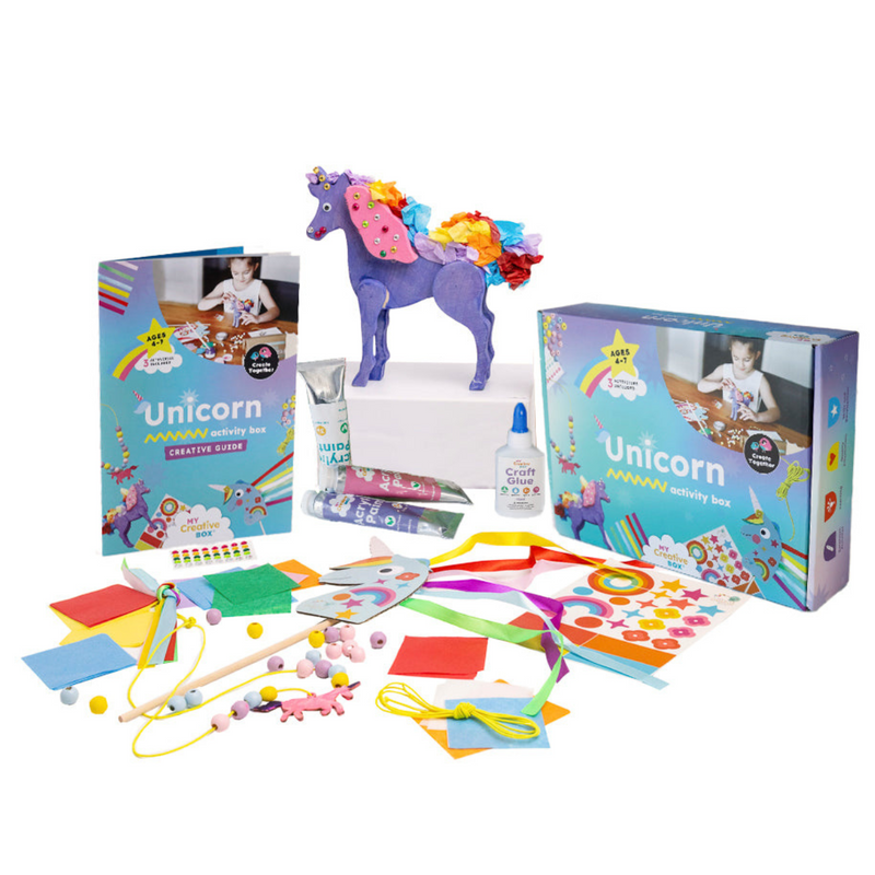 My Creative Box Unicorn Mini Creative Kit Art and Craft for Kids Unicorn Toys Best Seller Fairy Unicorn and Castle Theme Most Loved in Store for 3yrs+