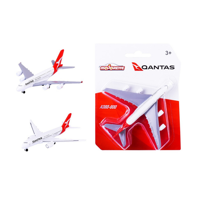Majorette Qantas Plane Each Travel Metal Toy Plane Best Seller Most Loved in Store 3yrs+