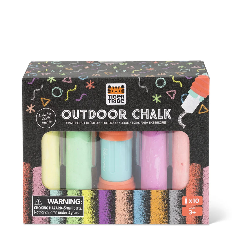 Tiger Tribe Outdoor Chalk 10pcs Stationary Art and craft for kids Outdoor Toys 3yrs+