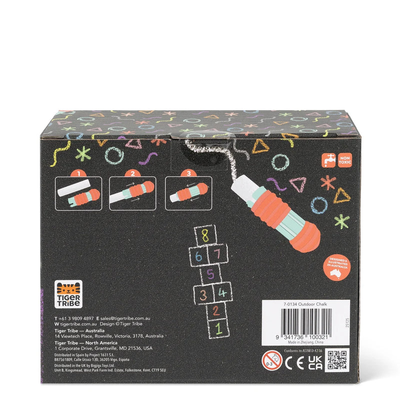 Tiger Tribe Outdoor Chalk 10pcs Stationary Art and craft for kids Outdoor Toys 3yrs+