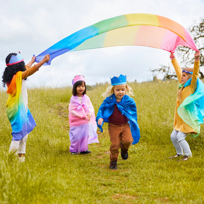 Sarah’s Silks Giant Rainbow Playsilks 178 x 89cm 100% Silk Natural Waldorf Toys 0m+