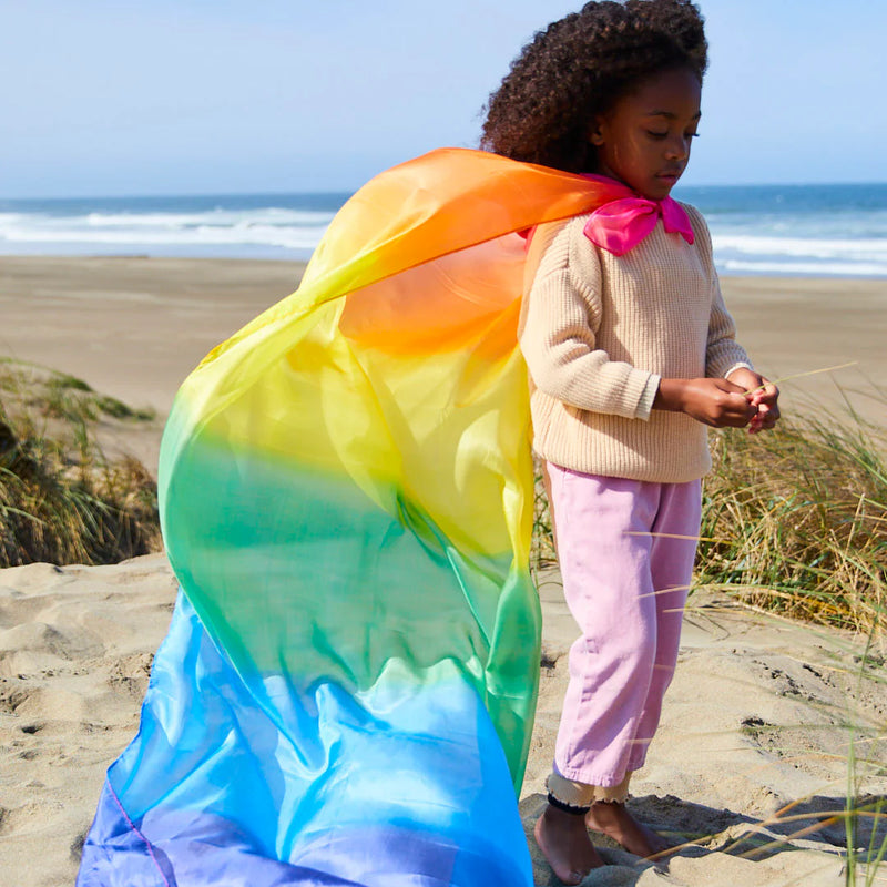 Sarah’s Silks Giant Rainbow Playsilks 178 x 89cm 100% Silk Natural Waldorf Toys 0m+