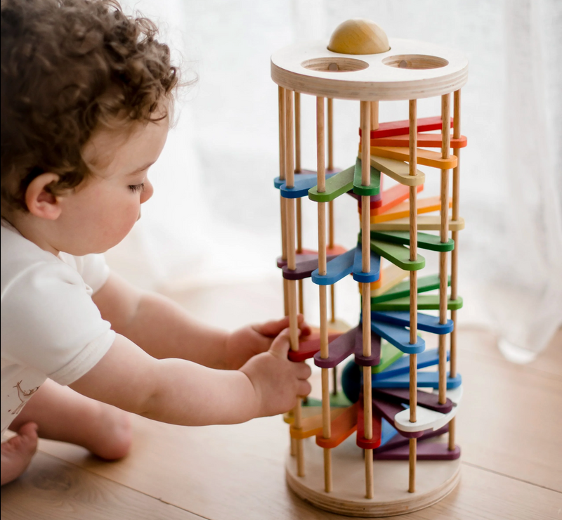 Qtoys Pound A Ball Tower Developmental Toys for Toddlers Ball Run Game Best Seller 12m+