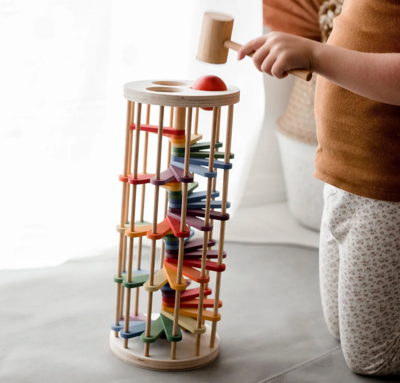 Qtoys Pound A Ball Tower Developmental Toys for Toddlers Ball Run Game Best Seller 12m+