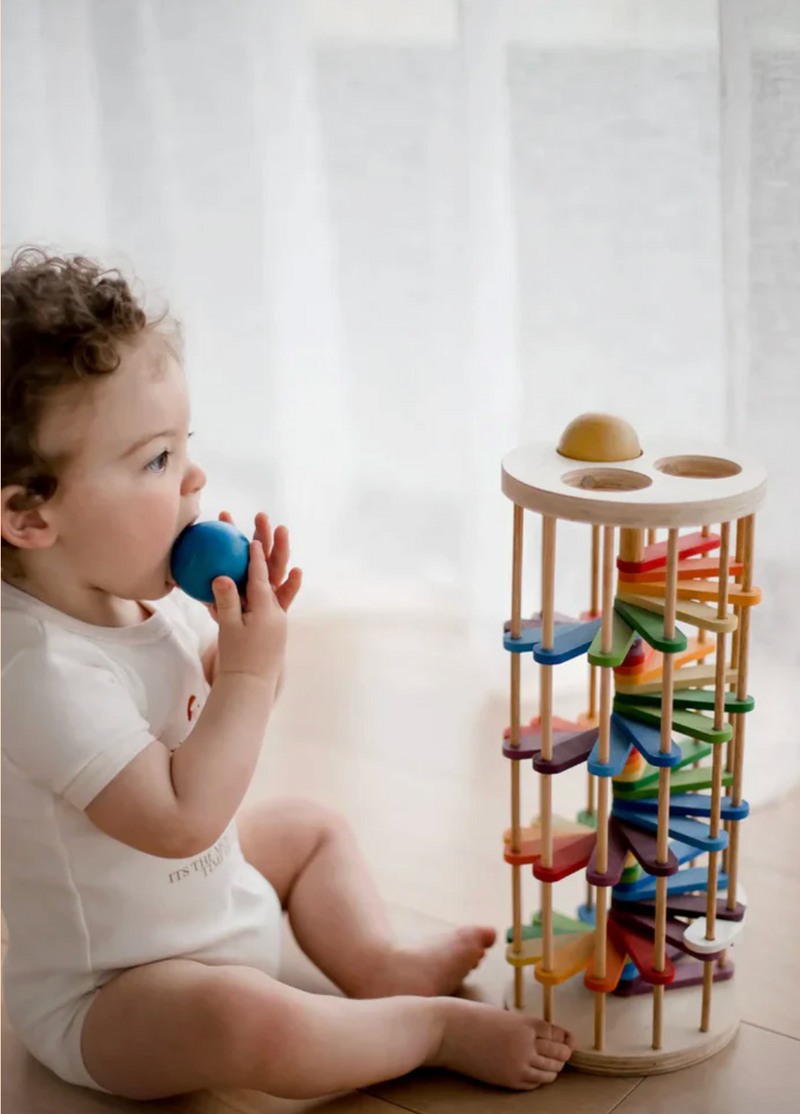 Qtoys Pound A Ball Tower Developmental Toys for Toddlers Ball Run Game Best Seller 12m+