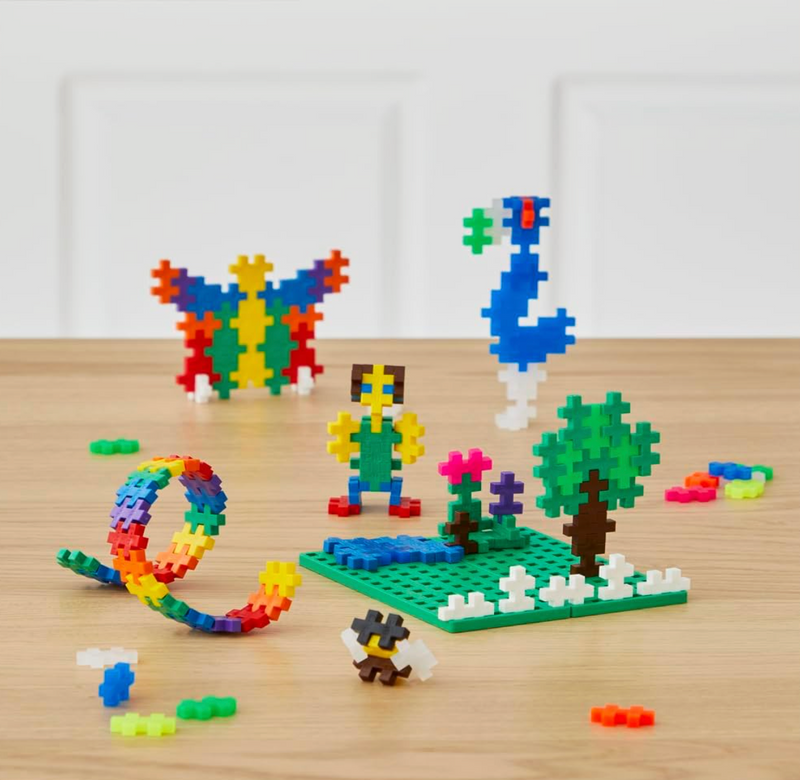 Plus Plus Basic Building Blocks 600pcs Metal Suitcase Set Gift Idea for 5yrs+