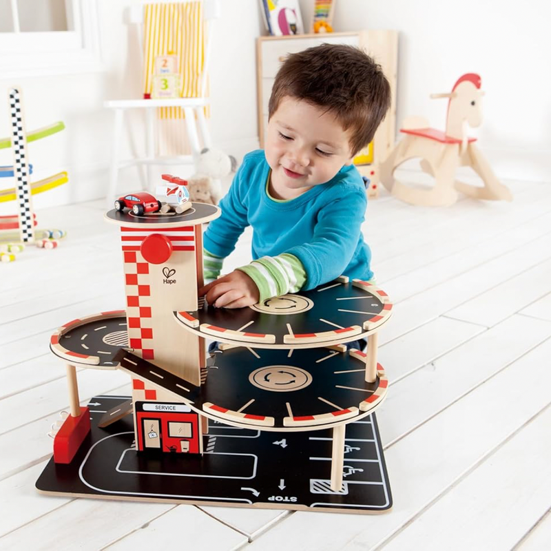 Hape Park & Go Garage Toy Car 3yrs+ (Bulky Shipping)