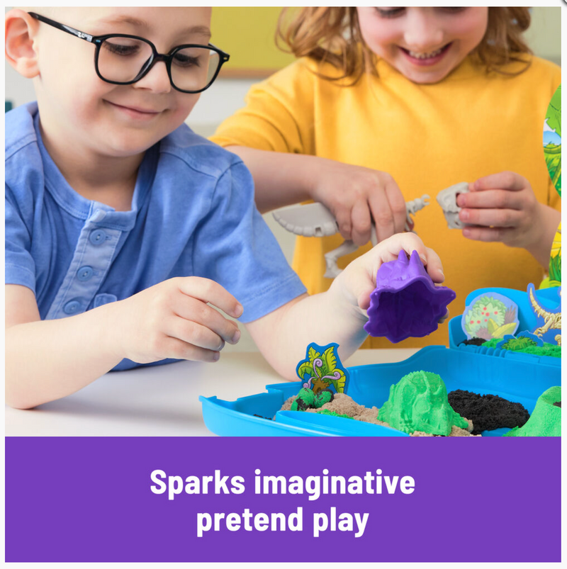 Kinetic Sand T-Rex Dino Fossil Dig Case Sensory Toys 3yrs+