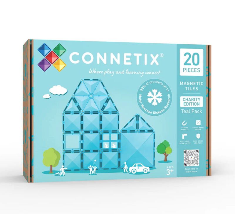 Connetix Tiles Teal Charity Pack 20pc 3yrs+