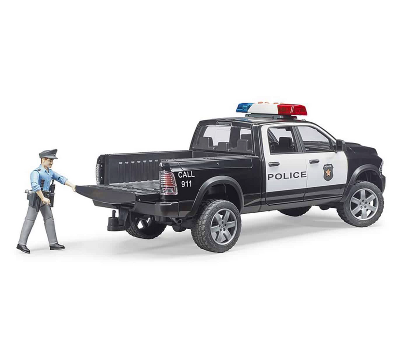 Bruder 1:16 RAM2500 Police Truck with Policeman Lights and Sound Toy car Gifting Idea for 4yrs+