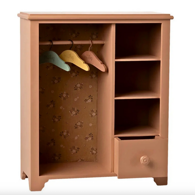 Maileg Wardrobe Large Dark Powder Dollhouse Furniture Pretend & Imaginative play Gift Ideas for 3yrs+