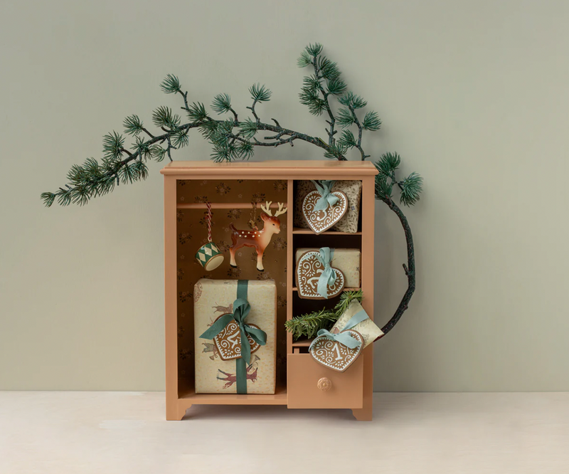 Maileg Wardrobe Large Dark Powder Dollhouse Furniture Pretend & Imaginative play Gift Ideas for 3yrs+