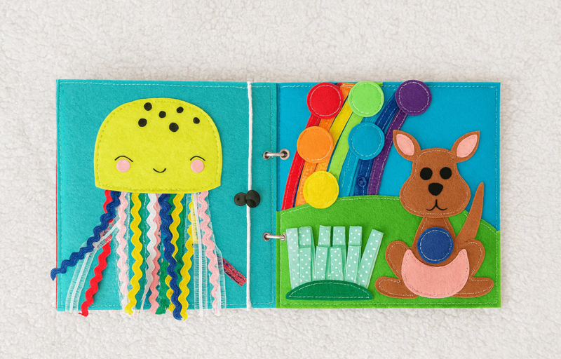 Wondertivity Curious Koala Busy Book Fabric Activity Book Kids Travel Toys 3yrs+