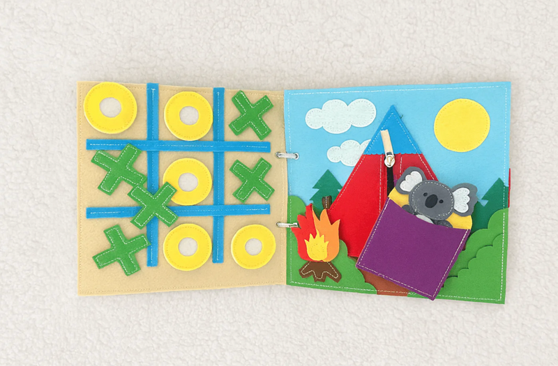 Wondertivity Curious Koala Busy Book Fabric Activity Book Kids Travel Toys 3yrs+