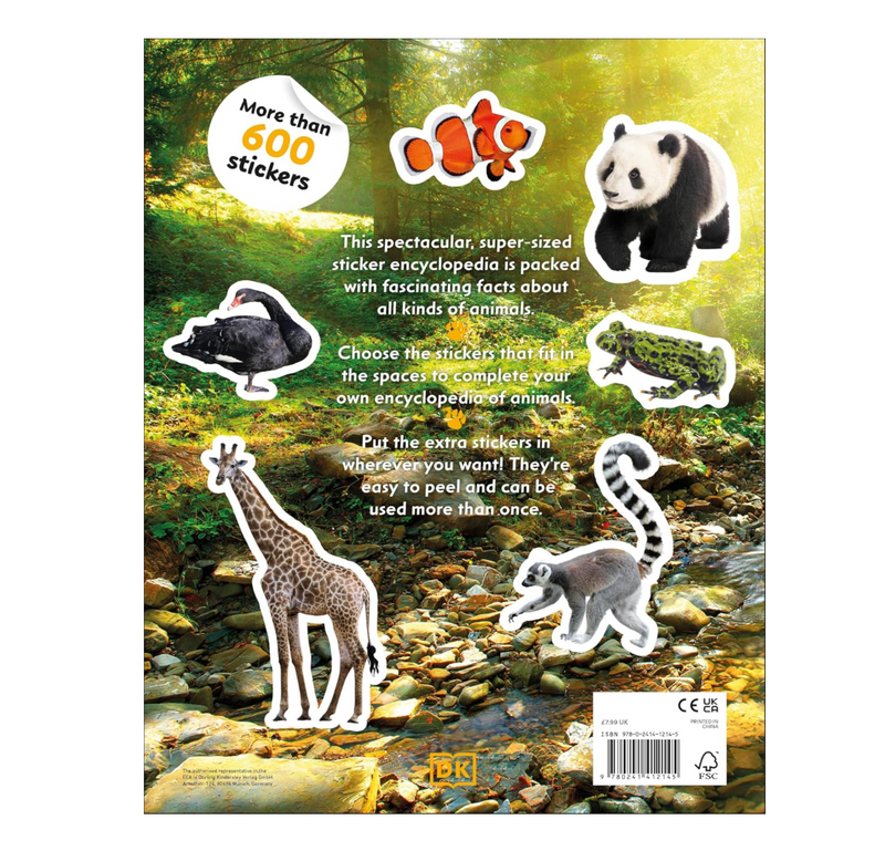 Sticker Encyclopedia Animals Sticker Book with over 600 Stickers (Paperback) by DK Activity Book