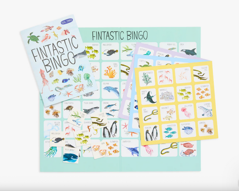 Fintastic Bingo by Yuval Zommer Matching Board Card Game for Kids Ocean Toys