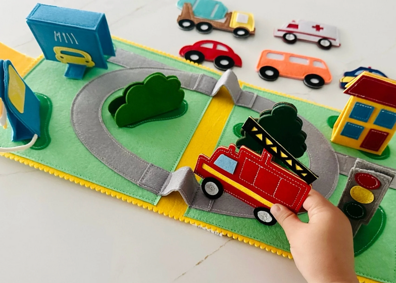 Wondertivity Little Town Busy Book Fabric Activity Book Kids Travel Toys 3yrs+
