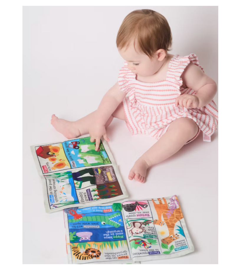 Nursery Times Crinkly Newspaper Farm Animals Rhymes by Jo & Nic's Crinkly Cloth Book Farm Theme 3m+