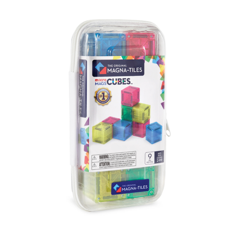 Magna Tiles MicroMAGS Cubes 9pcs Travel Set Magnetic Tiles Travel Toys 2yrs+