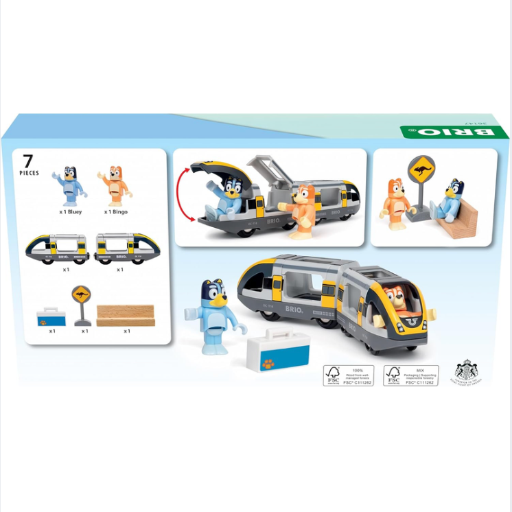 BRIO Bluey Train 7pcs 3yrs+