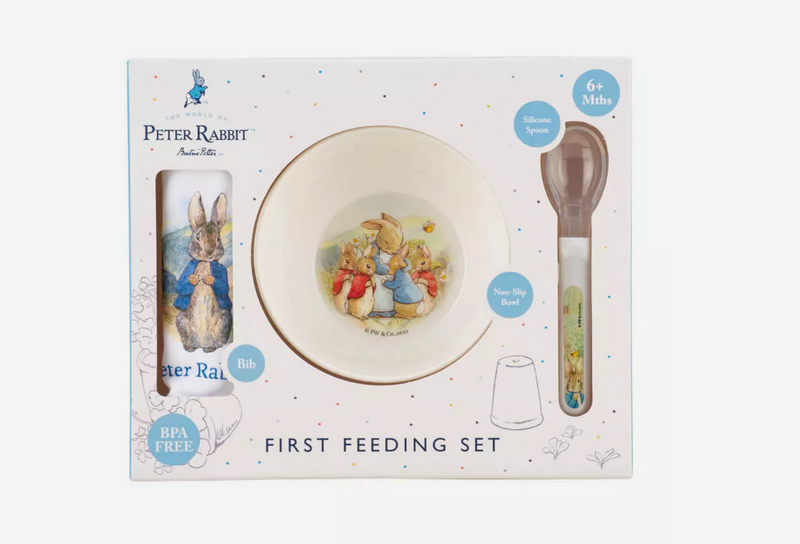 Peter Rabbit 3 Piece First Feeding Set Baby Toys Baby Gifts Idea Clearance 6m+