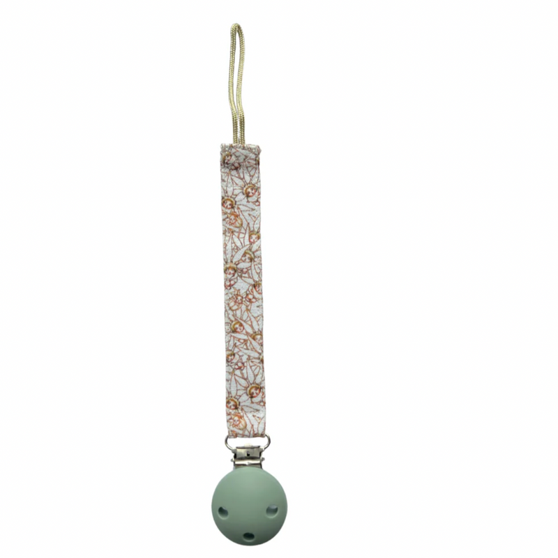 Jellystone Dummy Clip Sage Green with May Gibbs Illustrations Gift Idea for 0m+
