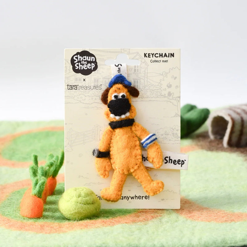 Tara Treasures New Shaun The Sheep Felt Dog Bitzer Keychain Travel Toys 3yrs+