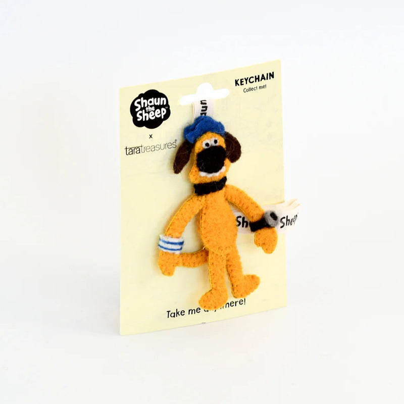 Tara Treasures New Shaun The Sheep Felt Dog Bitzer Keychain Travel Toys 3yrs+