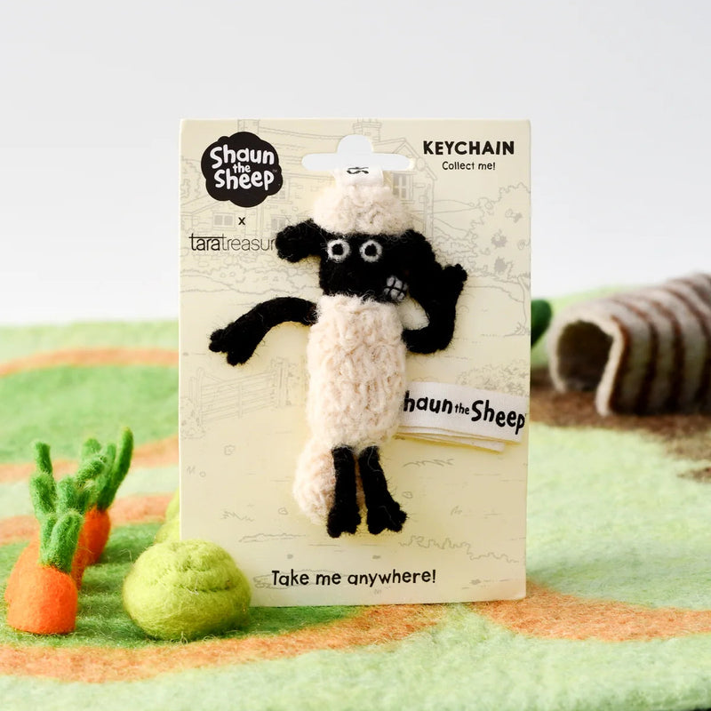 Tara Treasures New Shaun The Sheep Felt Sheep Shaun Keychain Travel Toys 3yrs+