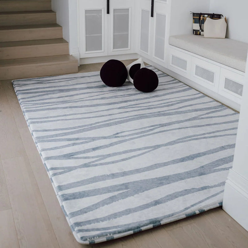 Little Wiwa Play Mat Silver Tide Generos 200x150cm Kids Play Rug Room Decor
