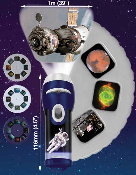 Space Torch and Projector by Brainstorm Toys Outdoor Travel Toys Early Science STEM Toys Best Seller 3yrs+