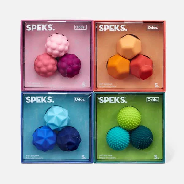 Speks Odds Silicone Magnets Set of 3 Assorted Colours Travel Fidget Toys 12yrs+