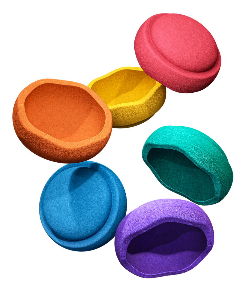 Stapelstein Stepping Stones Mini Classic Rainbow Set 6 + 1 Super Confetti Mini Stone Set Toddler Toys Best Seller Gifting Idea for 12m+